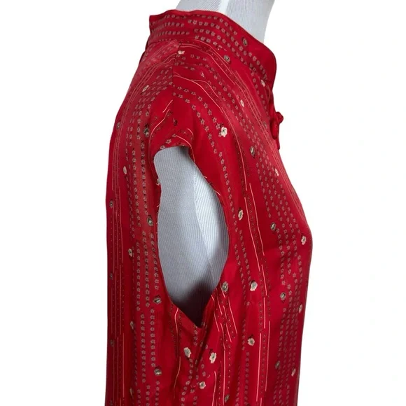 VINTAGE JANES CHEN Red Cheongsam Dress - Picture 4 of 10